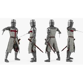 Crusader Knight Templar with Sword model